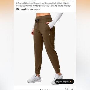 Stylish Brown lined Jogger Pants for Women